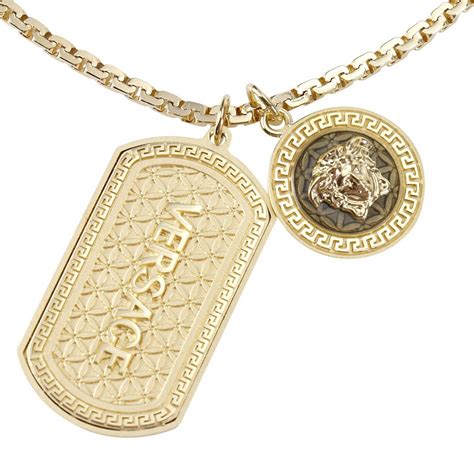 collane versace oro e diamanti|Collana con logo Oro .